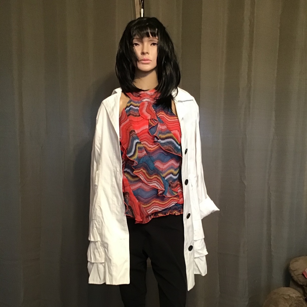 White Ruffled Jacket
